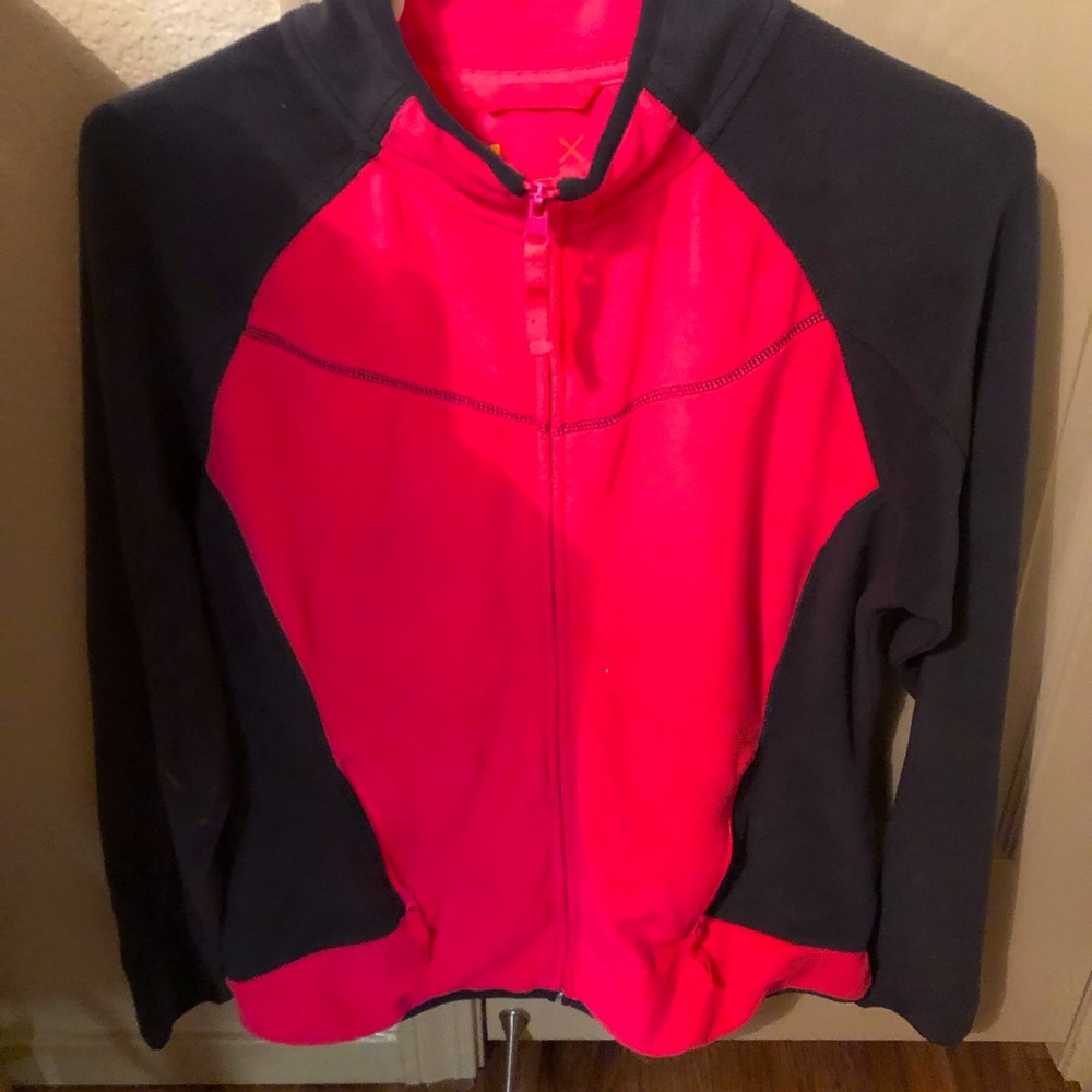 Pink and gray zip up xersion jacket